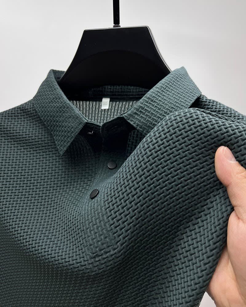 Jeffrey Textured Mesh Short Sleeve Polo