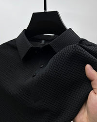 Jeffrey Textured Mesh Short Sleeve Polo