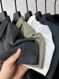 Jeffrey Textured Mesh Short Sleeve Polo
