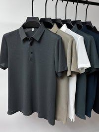 Jeffrey Textured Mesh Short Sleeve Polo