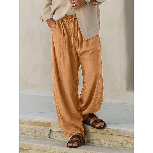 Bevan Wide Leg Drawstring Trousers_1