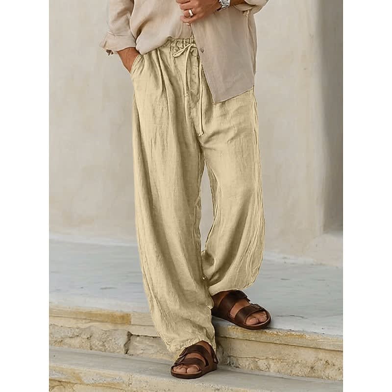 Bevan Wide Leg Drawstring Trousers