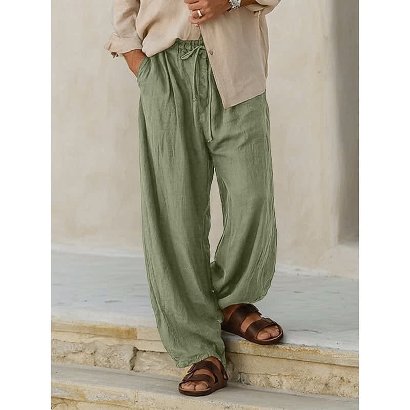 Bevan Wide Leg Drawstring Trousers
