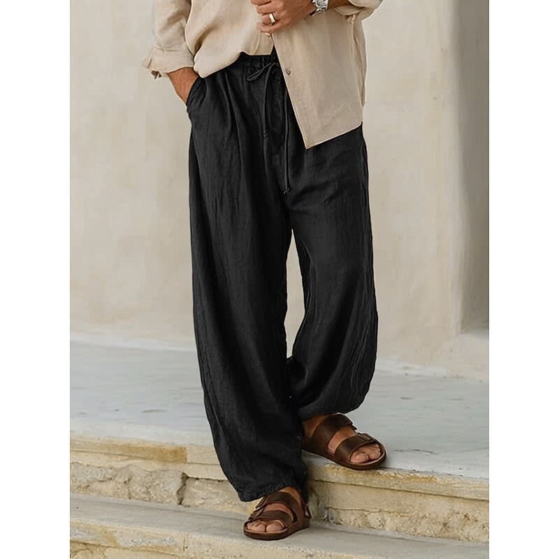 Bevan Wide Leg Drawstring Trousers