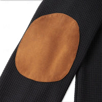 Kingsley Waffle Knit Elbow Patch Henley