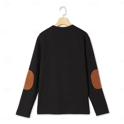 Kingsley Waffle Knit Elbow Patch Henley_6