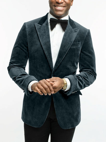 Leonard Velvet Peak Lapel Dinner Jacket_38
