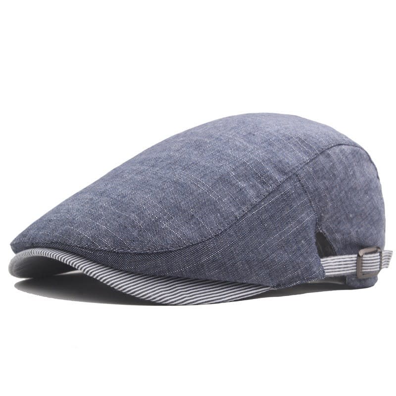 Jesse Adjustable Woven Cotton Flat Cap