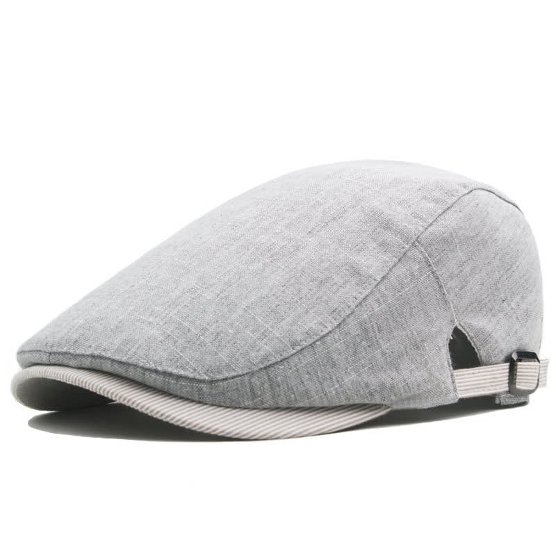 Jesse Adjustable Woven Cotton Flat Cap