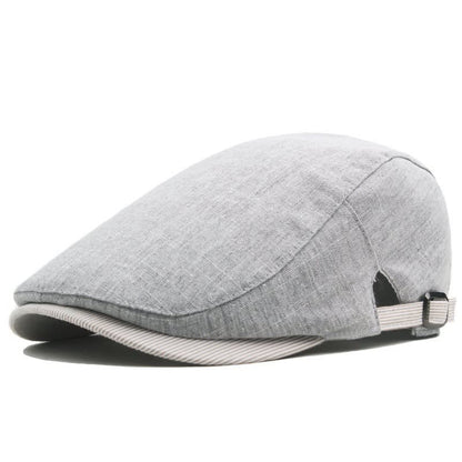 Jesse Adjustable Woven Cotton Flat Cap_2