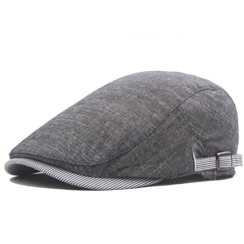 Jesse Adjustable Woven Cotton Flat Cap