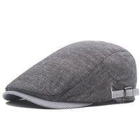Jesse Adjustable Woven Cotton Flat Cap