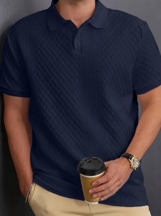 Holland Textured Knit Short Sleeve Polo_1