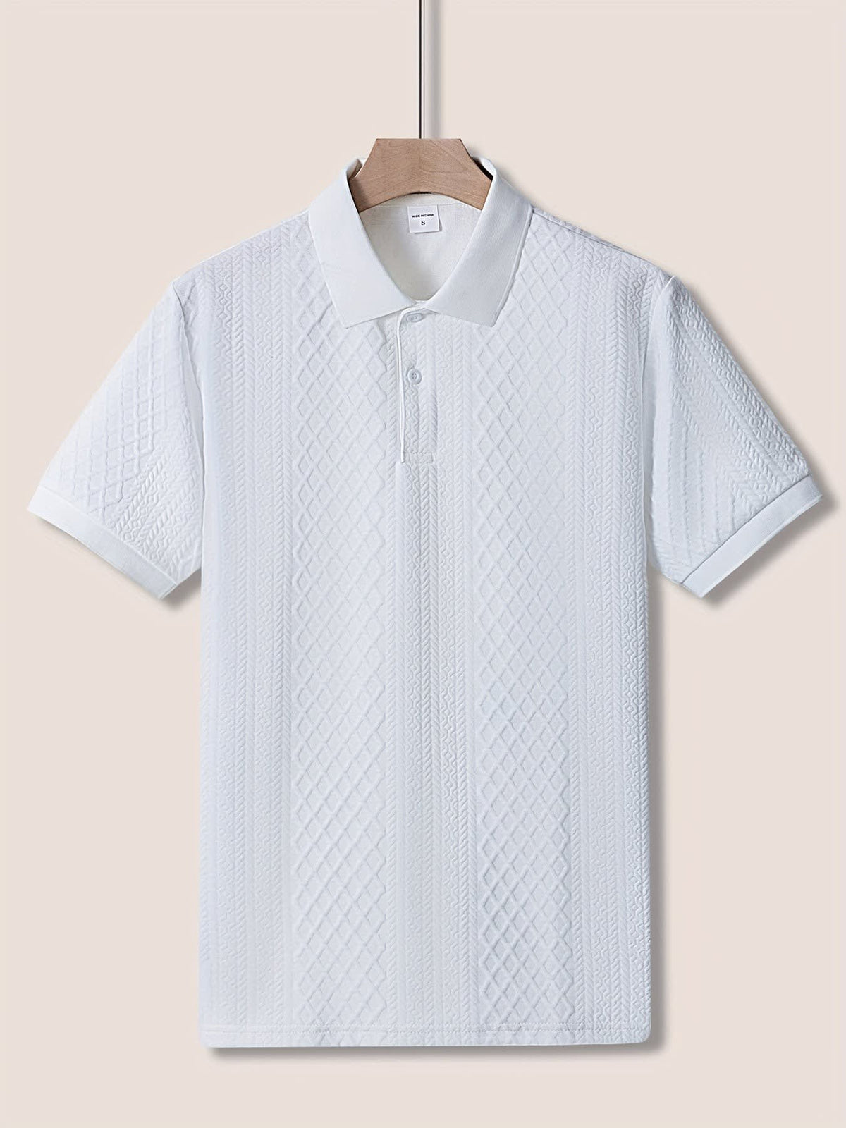 Holland Textured Knit Short Sleeve Polo