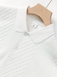 Holland Textured Knit Short Sleeve Polo