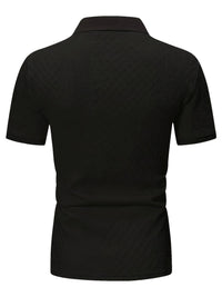 Holland Textured Knit Short Sleeve Polo