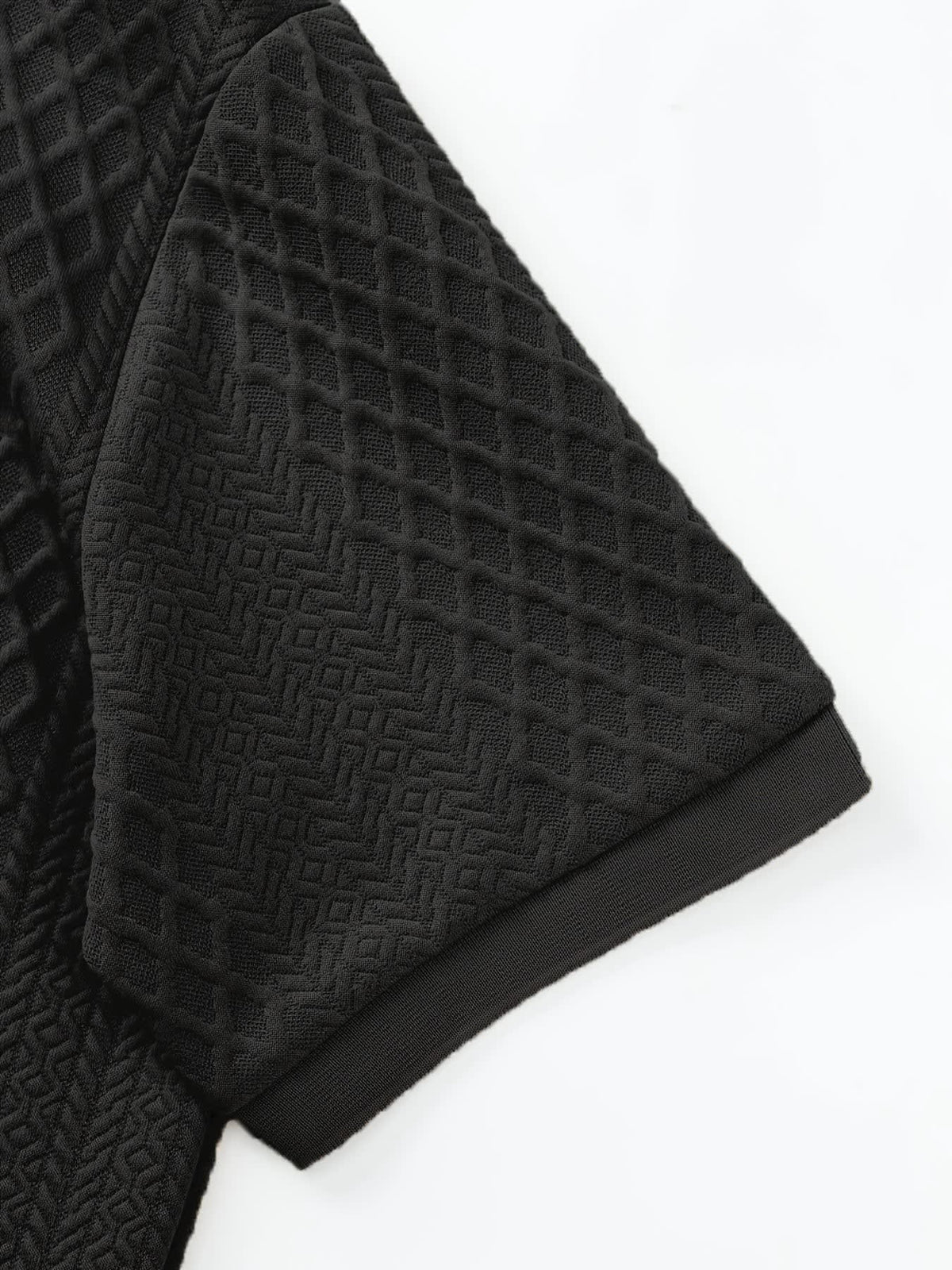 Holland Textured Knit Short Sleeve Polo