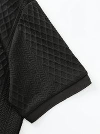 Holland Textured Knit Short Sleeve Polo