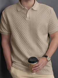 Holland Textured Knit Short Sleeve Polo