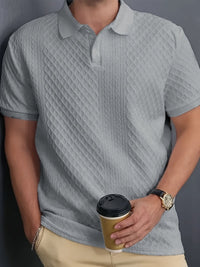 Holland Textured Knit Short Sleeve Polo