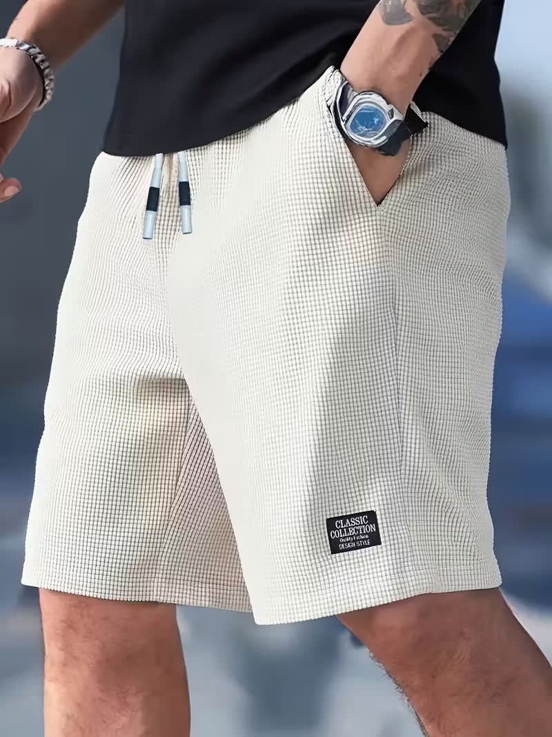 Maddox Waffle Texture Drawstring Shorts