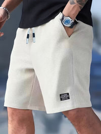 Maddox Waffle Texture Drawstring Shorts