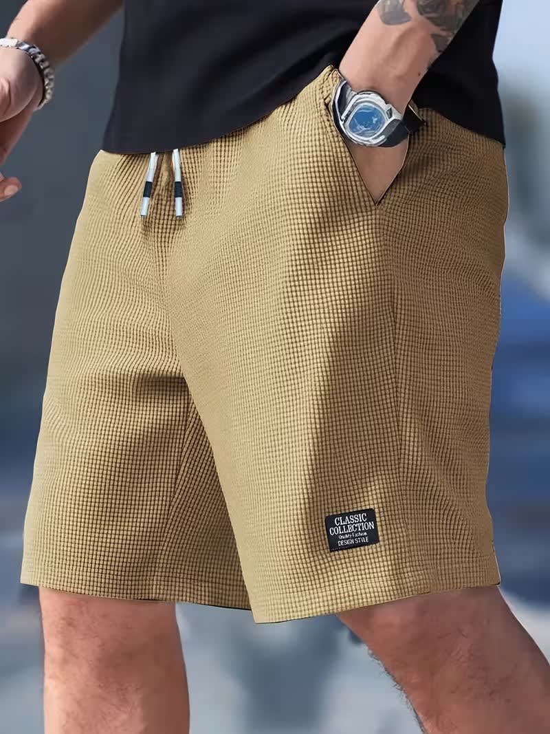 Maddox Waffle Texture Drawstring Shorts