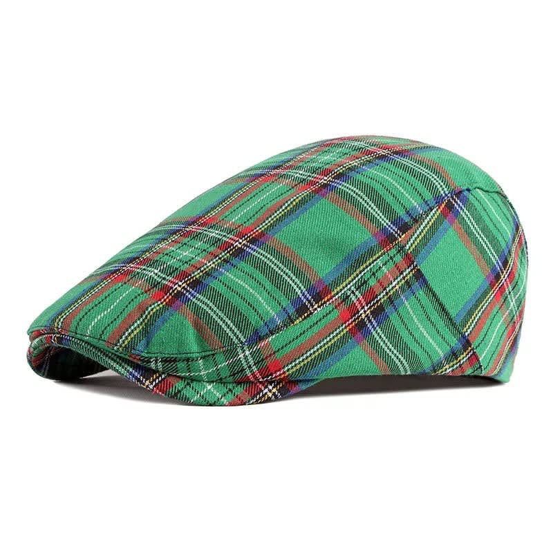 Cobb Woven Plaid Flat Cap
