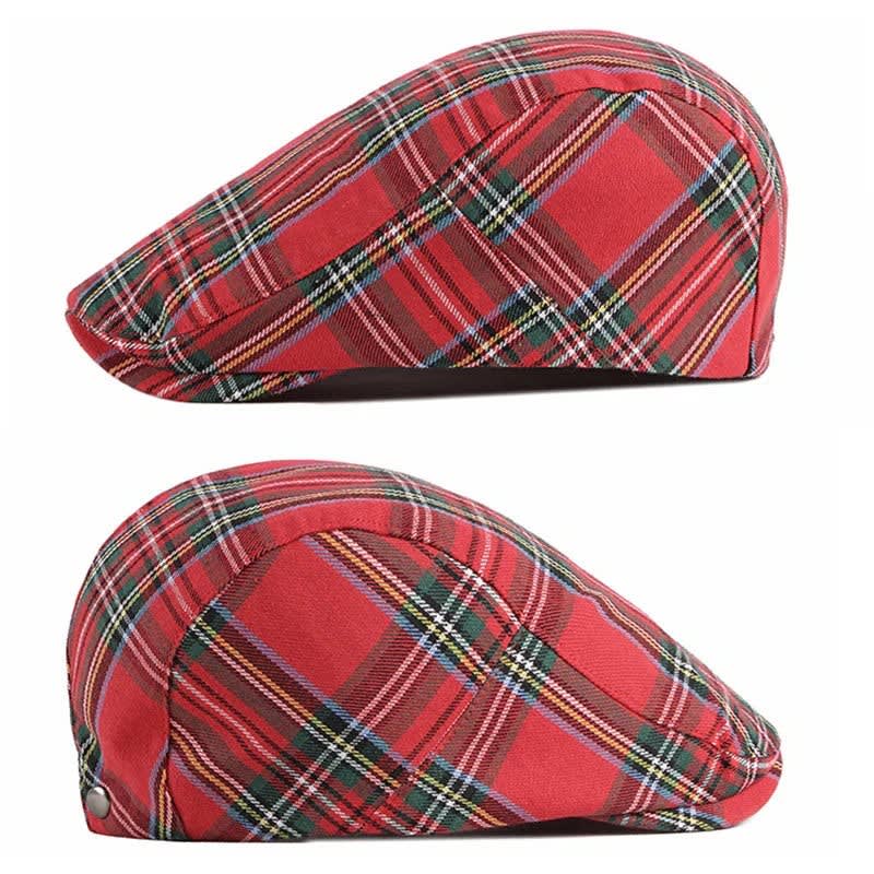 Cobb Woven Plaid Flat Cap