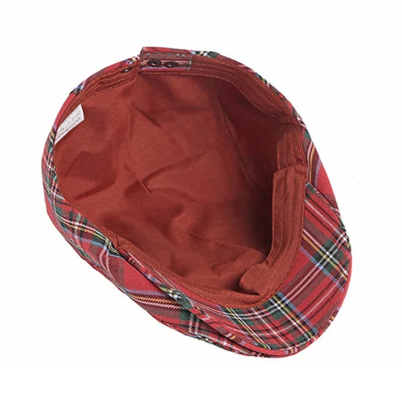 Cobb Woven Plaid Flat Cap