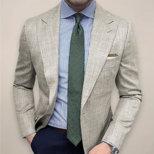 Wayne Textured Peak Lapel Blazer_1