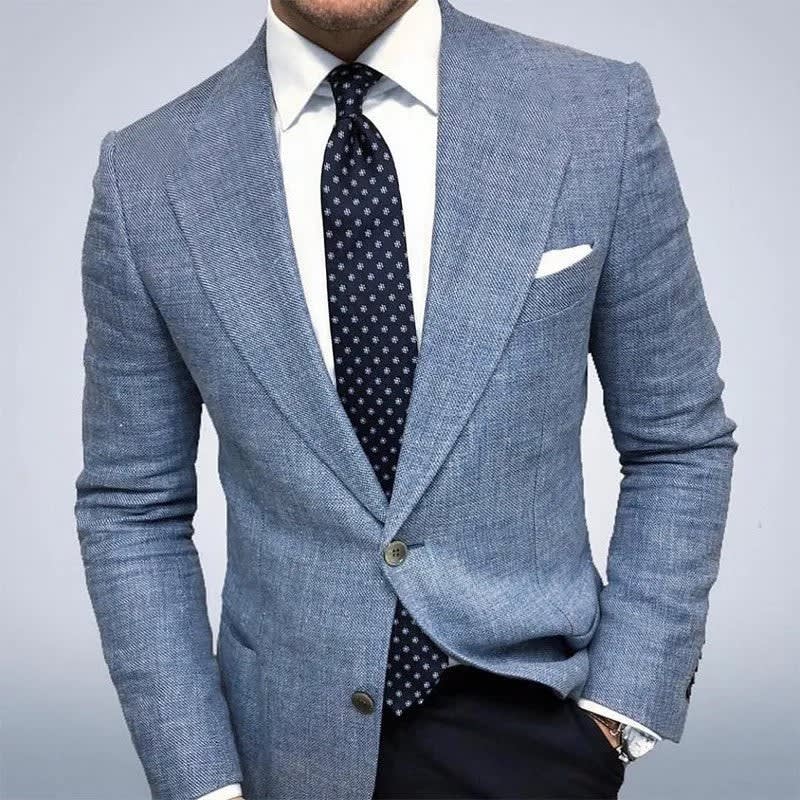 Wayne Textured Peak Lapel Blazer