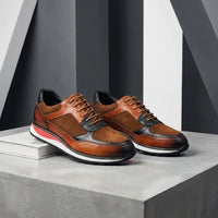 Radcliffe Leather and Suede Lace Up Sneakers
