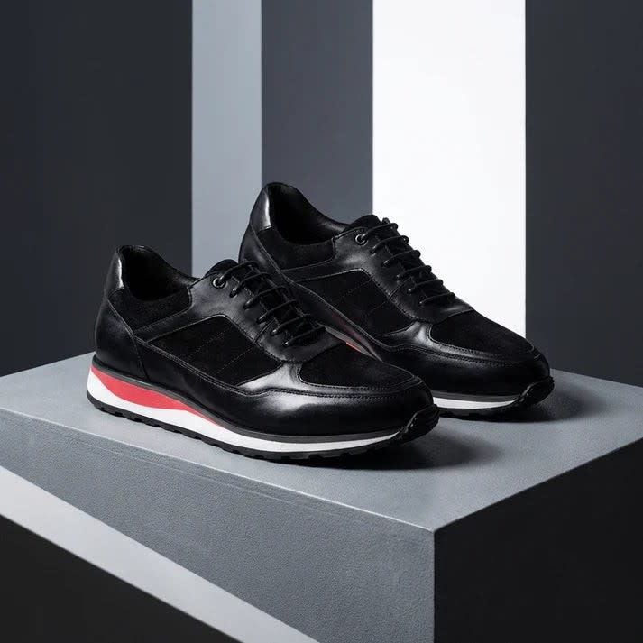 Radcliffe Leather and Suede Lace Up Sneakers