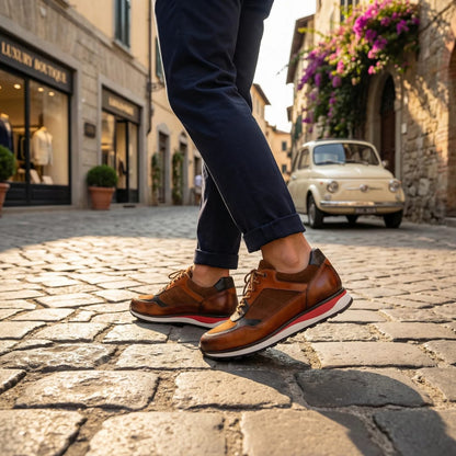 Radcliffe Leather and Suede Lace Up Sneakers_5