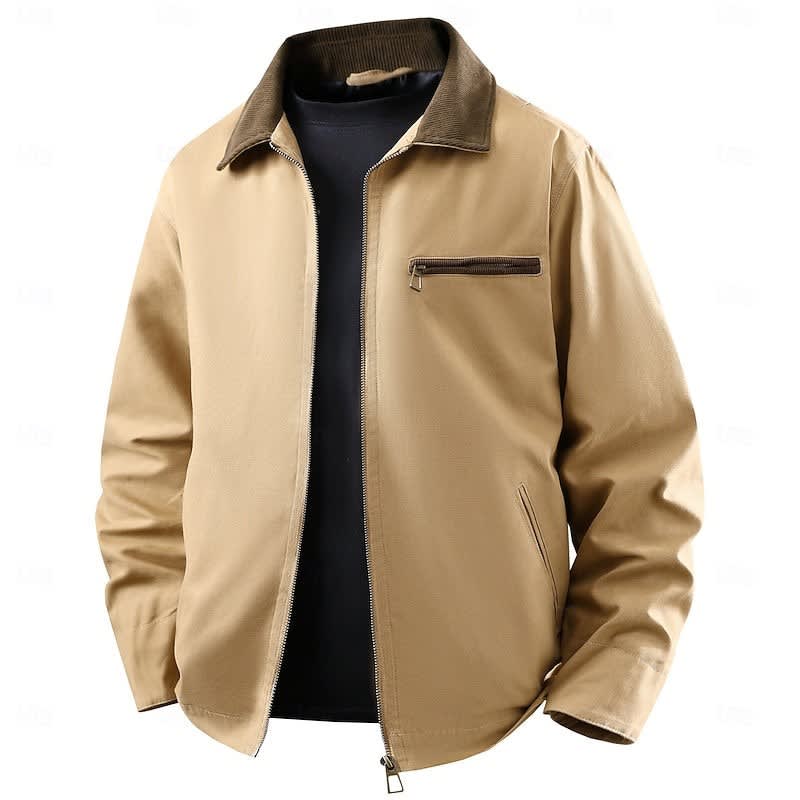 Elmer Cotton Twill Zip Front Jacket
