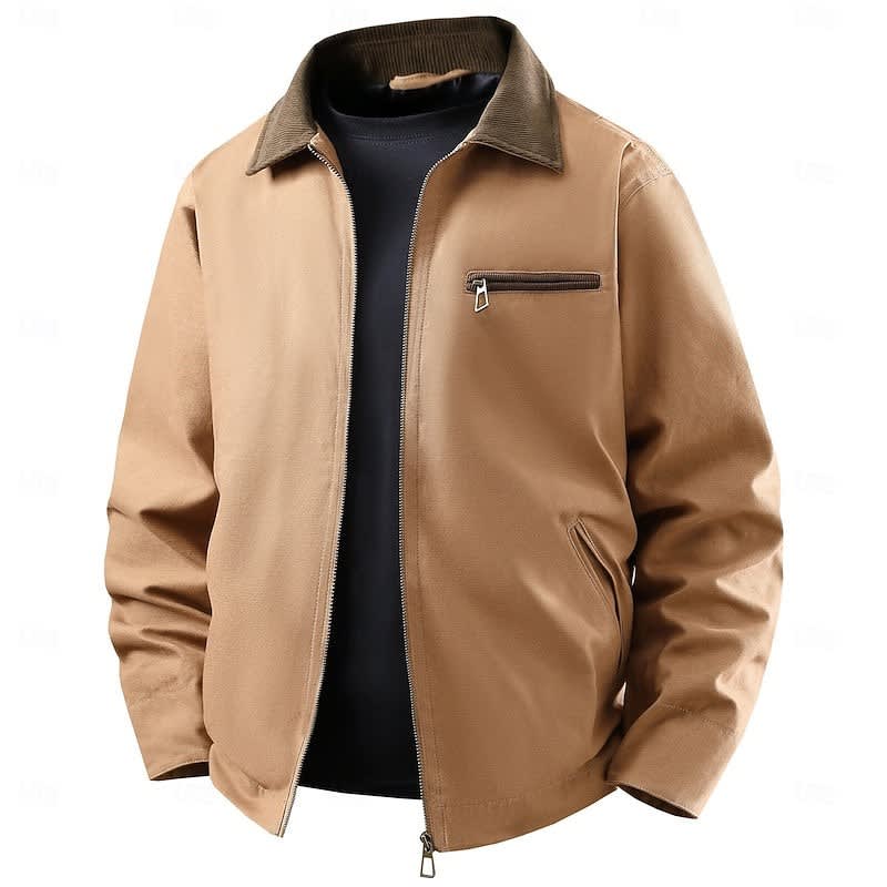 Elmer Cotton Twill Zip Front Jacket