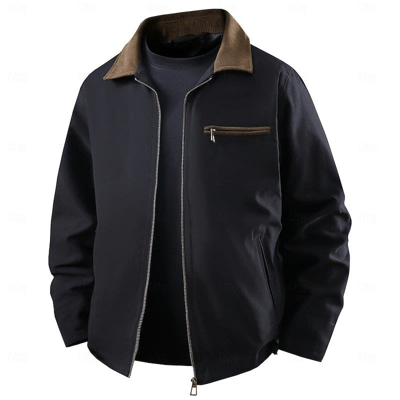Elmer Cotton Twill Zip Front Jacket
