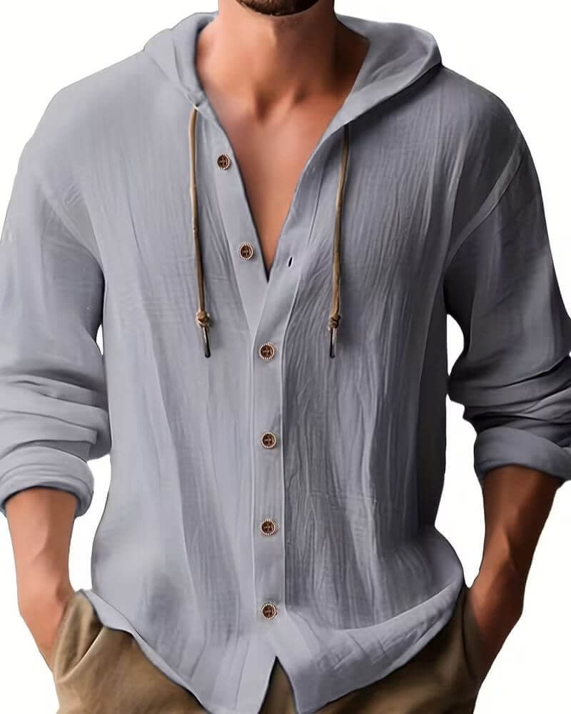 Regan Hooded Long Sleeve Beach Shirt