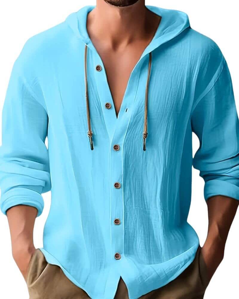 Regan Hooded Long Sleeve Beach Shirt