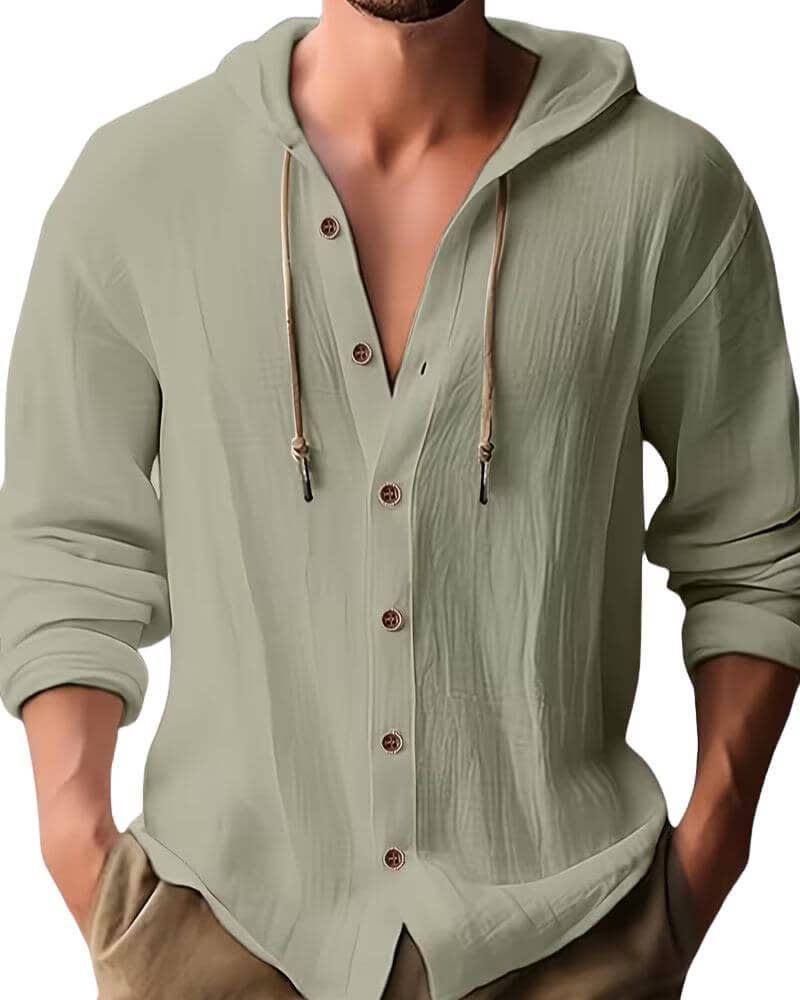 Regan Hooded Long Sleeve Beach Shirt