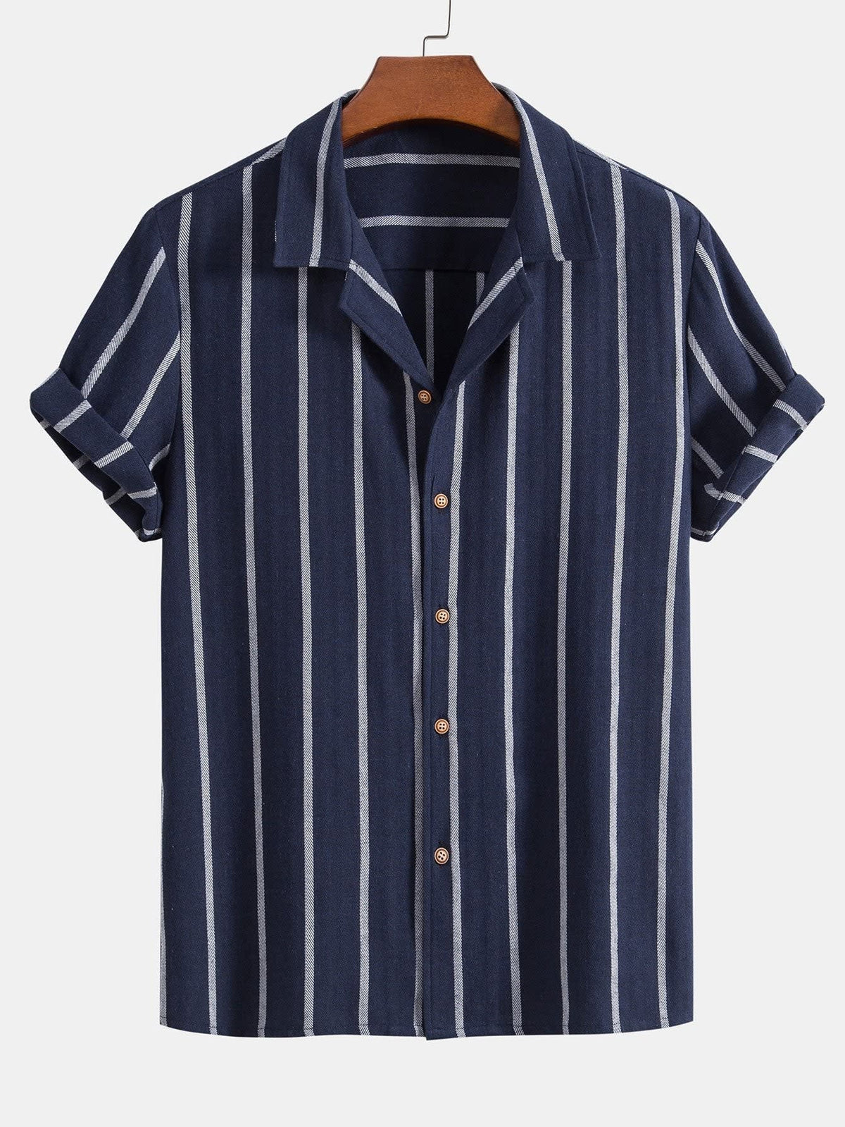 Gregor Striped Camp Collar Two Piece Set