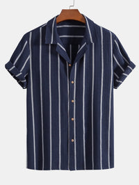 Gregor Striped Camp Collar Two Piece Set