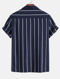 Gregor Striped Camp Collar Two Piece Set