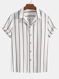 Gregor Striped Camp Collar Two Piece Set