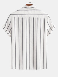 Gregor Striped Camp Collar Two Piece Set