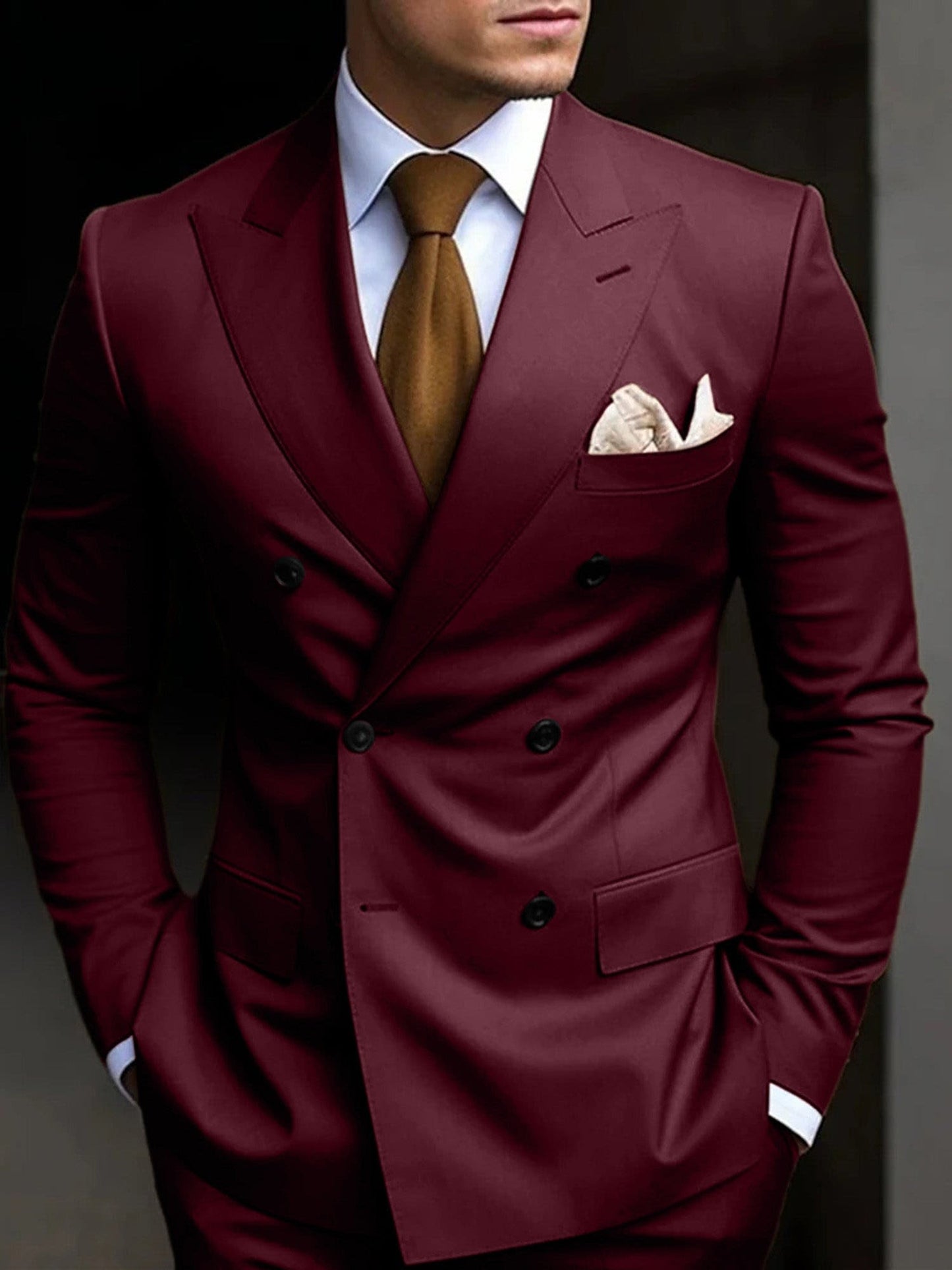 Jefferson Peak Lapel Double Breasted Suit_3