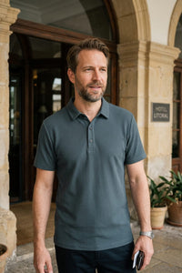 Lennard Textured Knit Polo