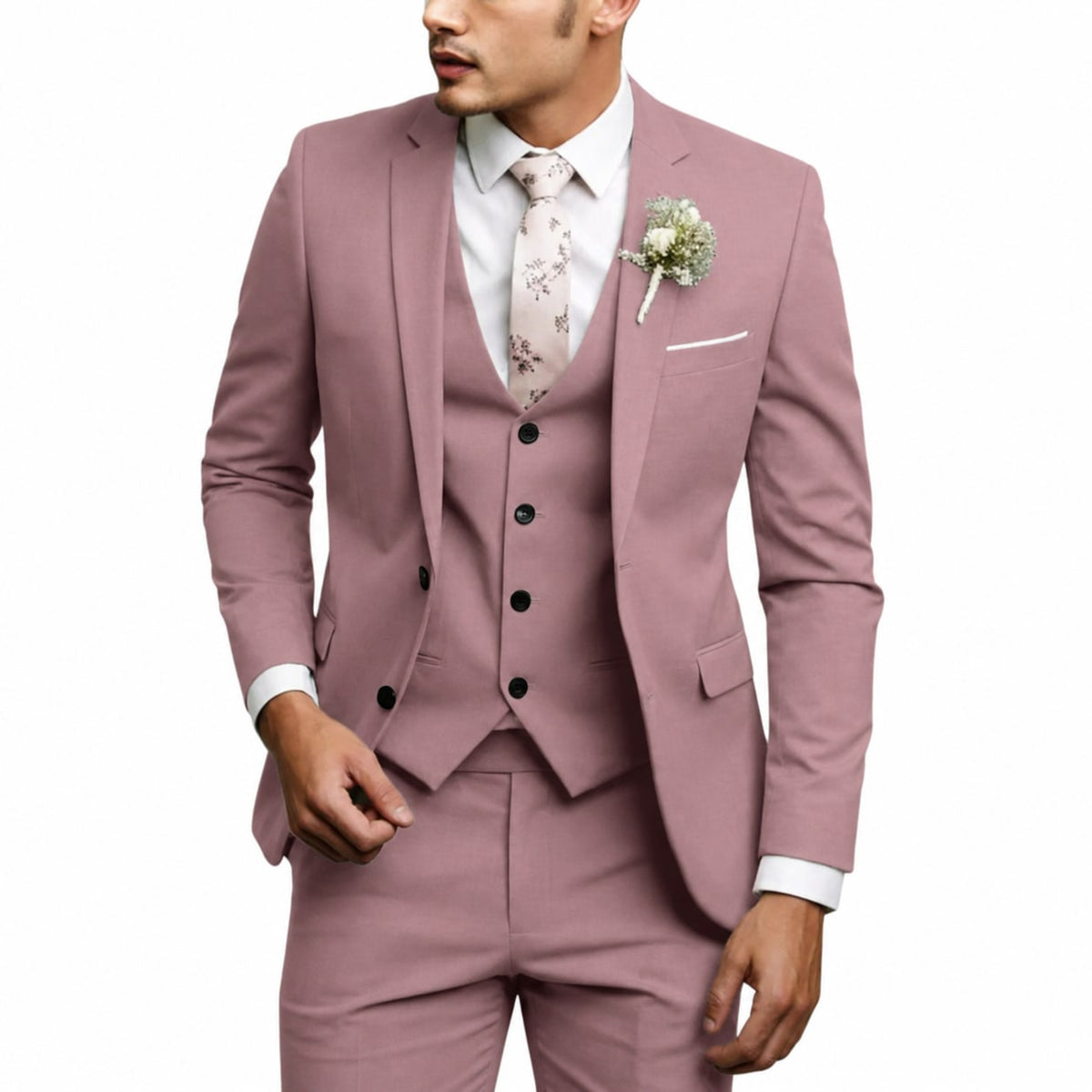 Grafton Peak Lapel Three Piece Suit_4