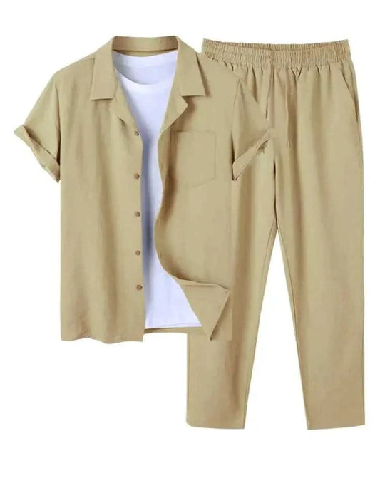 Webb Linen Shirt and Trousers Set_1